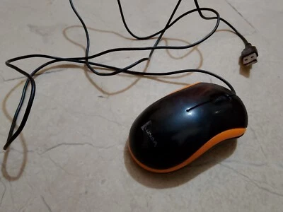 Used Mini Laptop Mouse – Compact & Portable – Great Condition black and orange - Image 1 of 4