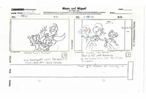 Maya und Miguel ERÖFFNUNG Produktion Animation Storyboard PBS 412 - Bild 1 von 1