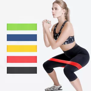 RESISTANCE BANDS Set or Singles Loop Exercise Glutes Yoga Sports Fitness Gym - Picture 1 of 12