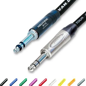 Neutrik Gauge B GPO Bantam Jack a 1/4" TRS Jack Lead. Cables Van Damme - Imagen 1 de 2