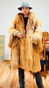 SALE XXL Pelzmantel Golden Fuchs Fuchsmantel Fuchsjacke fur coat - Bild 1 von 11