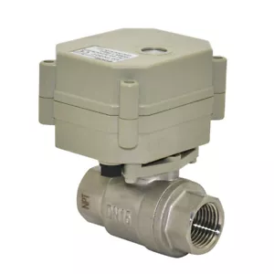 DN10 Two Way SS304 DC5V DC12V DC24V Motorized Ball Valve,3/8 Inch Electric Valve - Picture 1 of 10