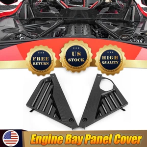 Carbon Fiber Engine Bay Panel Cover Factory Style For Corvette C8 Coupe 2020-24 - Foto 1 di 17