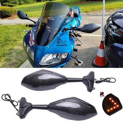 Светодиодные зеркала указателей поворота для мотоциклов Suzuki GS500F GSXR1000 Hayabusa SV650S - Изображение 1 из 4