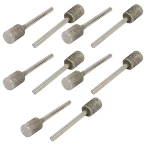 Brocas de molienda de punto montadas en diamante de vástago recto de culata de 8 mm de diámetro 10 un. - Imagen 1 de 2