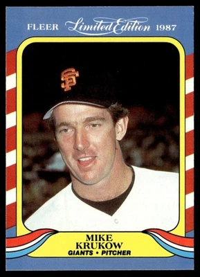 1987 Fleer Limited Edition Mike Krukow San Francisco Giants #24 - Image 1 of 2