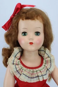 Bambola vintage anni 50 Arranbee 18" Nanette R&B Walker tutta originale capelli lunghi rossi - Foto 1 di 9