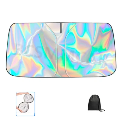 Car Front Windshield Sun Shade Visor Shield Cover Blocks UV Protector Foldable - Image 1 of 4