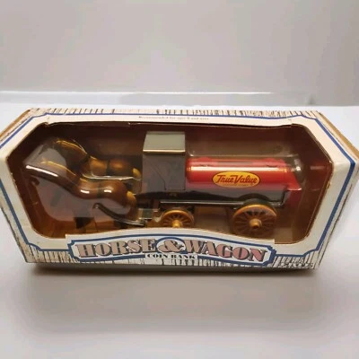 ERTL True Value Hardware 1990 carro tirado por caballos diecast bloqueo banco de monedas #7624 Foto 1 de 4