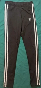 Adidas Youth Black Skinny Athletic Pants Sz 10 - Picture 1 of 5
