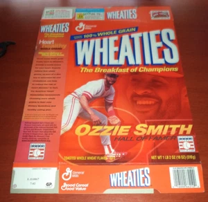 Wheaties St. Louis Cardinals Ozzie Smith Hall Of Fame Cereal Box - Picture 1 of 2