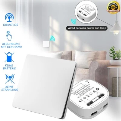 Funkschalter System batterielos Funk-Wand-schalter Funk-Empfänger Lichtschalter - Bild 1 von 4