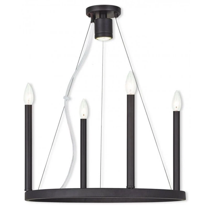Livex Alpine 5 Light Chandelier Bronze - 40244-07