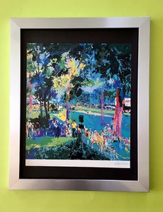LEROY NEIMAN +  1980'S VINTAGE SIGNED PRINT FRAMED + GOLF COURSE - Picture 1 of 3