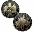Armor of God High Relief Round Coin Ephesians 6:10-12 - Black and Bronze