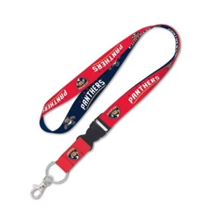 FLORIDA PANTHERS KEYCHAIN LANYARD DETACHABLE BUCKLE 1" WIDE 22" LONG - Picture 1 of 1