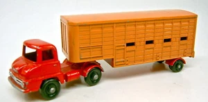 Matchbox Major Pack M7 Cattle Truck rojo/marrón oscuro ruedas negras versión tardía - Imagen 1 de 5