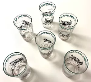 6 Vintage Libbey Barware Horse & Carriage Glasses. Pre-owned. Great Condition! - Picture 1 of 4