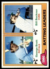1981 Topps. 1980 Batting Leaders - George Brett/Bill Buckner . #.1