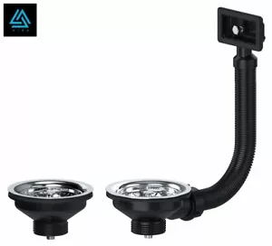 Kit de residuos colador de cesta fregadero de cocina 1 x SIN desbordamiento y 1 x RECTANGULAR - Imagen 1 de 7