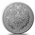 CALENDRIER AZTÈQUE ARGENT 1 oz argent aigle rond guerrier Tenochtitlan EN CAPSULE