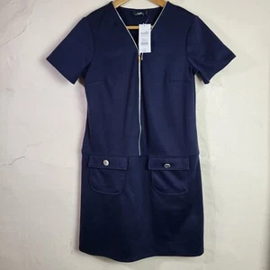 Vestido túnica Wallis para mujer UK12 azul marino ropa de oficina nuevo con etiquetas cremallera formal - Imagen 1 de 9