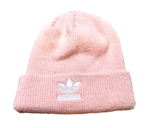Adidas Women's Adicolor Cuff Beanie Bliss Pink White Trefoil One Size - Picture 1 of 4