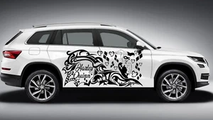 CALCOMANÍA DE VINILO GRÁFICA TRIBAL HARLEY QUINN LATERALES DE CAMIÓN AUTO - Imagen 1 de 2