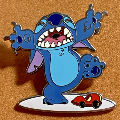 DISNEY WDW 2008 DELUXE PIN & RED LANYARD STARTER SET GIANT STITCH GODZILLA ONLY - Image 1 of 2