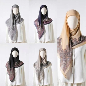 Muslim Chiffon Versatile Scarf High Quality Female Sunscreen Wrap Long Scarf - Picture 1 of 25