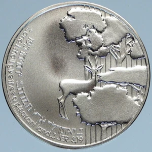 1989 ISRAEL Promised Land NATURE VINTAGE Old Menorah Silver Shekel Coin i97899 - Picture 1 of 3
