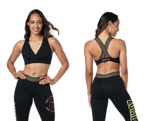 Zumba Pop Bra - Bold Black ~ XS, Small, Medium, Large ~ New! - Picture 1 of 2