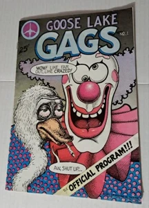 GOOSE LAKE GAGS #1 ROCK PROGRAM UNDERGROUND COMIX 1970 GARY GRIMSHAW - Picture 1 of 16