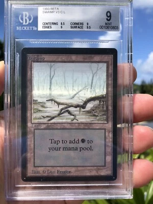 SWAMP V3, BETA, 1993 MTG, BGS 9.0, GRADED "MINT"! - Image 1 of 4