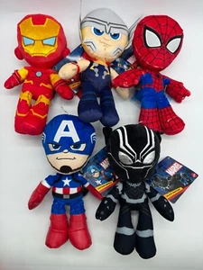 5PC Mattel Marvel 8" Plush Set ~ SPIDER MAN + ~ FAST SHIPPING ~ NEW WITH TAGS - Picture 1 of 2