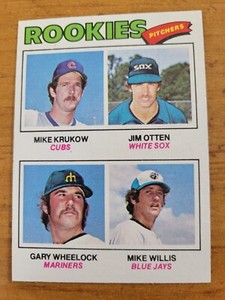 1977 Topps Baseball Card #493 Rookie Pitchers Krukow Otten Wheelock Willis NRMT