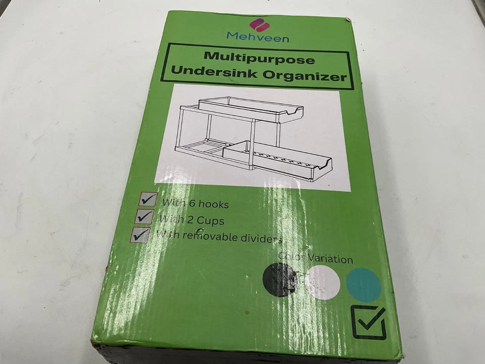 Mehveen 2 Niveles Multiusos Baño Bajo Fregadero Organizadores y Almacenamiento,... Foto 1 de 2
