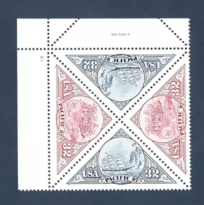 Sc # 3130-3131 ~ Plate # Block ~ 32 cent Pacific '97 Issue - Picture 1 of 1