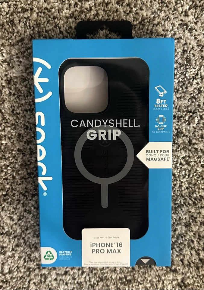 Funda Speck Candyshell Grip MagSafe Apple iPhone 16 Pro Max, Negra, Nueva En Caja Foto 1 de 2