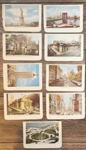 9 UNPOSTED New York City NYC Folkard Postcards Lot Landmarks Numbers 100 - 112 - Picture 1 of 12