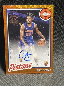 2025-26 TOPPS BASKETBALL CHAZ LANIER ORANGE MOJO RC AUTO 7/25 Detroit Pistons - Picture 1 of 4