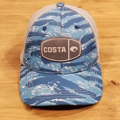 Sombrero Costa Snapback Azul Rayas Pesca Agua Malla Parche Trasero Del Mar Talla Única Foto 1 de 4