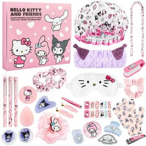 Hello Kitty Adventskalender 2025 Damen Teens Make-up Pinsel Haarspangen Augen Ma... - Bild 1 von 6