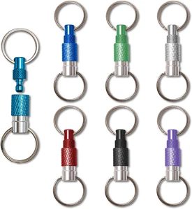 7 Pezzi Portachiavi Sgancio Rapido Staccabile Portatile Portachiavi a Scatto Di  - Foto 1 di 12