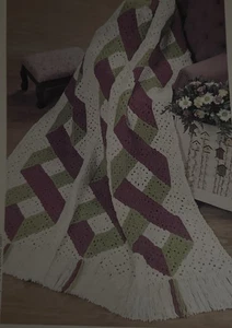 ~Crochet~Twisted Ribbon Afghan-Pattern Only~ - Picture 1 of 2