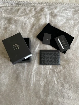 Alfred DUNHILL Signature Card Case Credit Card Holder Wallet Black Made In Italy - Image 1 of 4