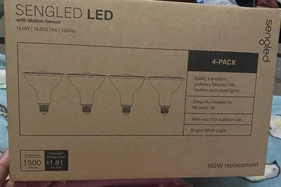 Sengled  LED Lights, with Motion Sensor , 14.5 W,   15,000, 4 Pack - Image 1 of 3