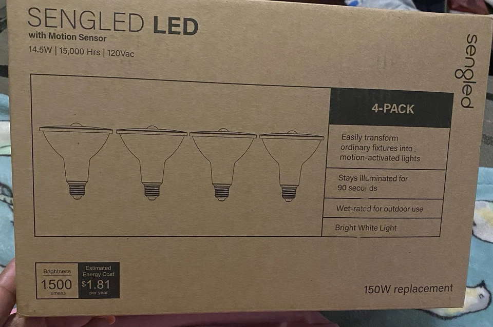 Sengled  LED Lights, with Motion Sensor , 14.5 W,   15,000, 4 Pack - Image 1 of 3