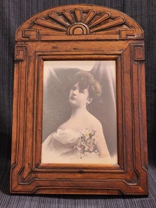 Vtg Selli Gabriello Carved Wooden Picture Frame Arched Top Sunburst 9x12 Italy - Picture 1 of 8