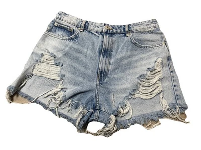 Zara Women’s Frayed Light Blue Jeans Shorts Size 10 - Image 1 of 4